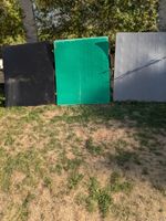 10 Kunststoffplatten rechteckig gebraucht schwarz grün