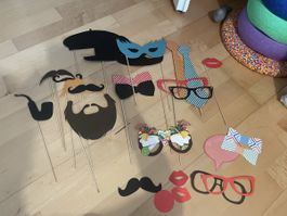 Grand kit d'accessoires Photo Booth pour fête, mariage 