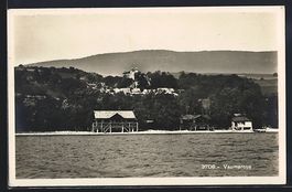 AK Vaumarcus, Panorama mit Schloss, 1929