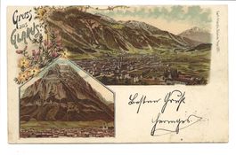 Gruss aus Glarus - Stadt - Glärnisch - Chromo-Litho - 1899 !