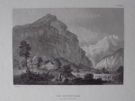 Das Reusstal Stahlstich um 1845 C. Reiss