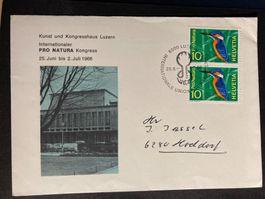 Schweiz 1966 Sonderstempel+Marke Pro Natura Kongress Luzern