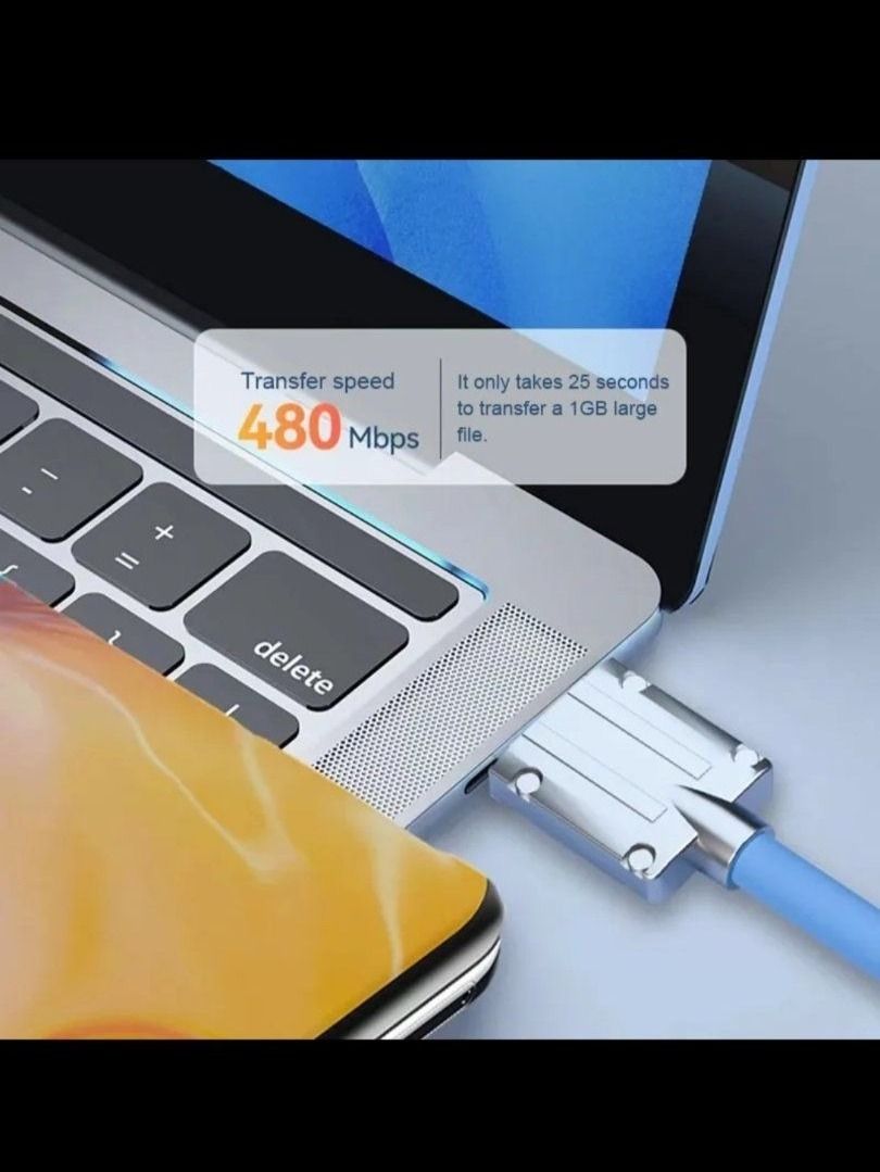 Kabel: Câble USB à USB C en Silicone, 120W. – Neu und originalverpackt aus Cheseaux-sur-Lausanne von 10CHF 2