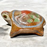 Grande sculpture tortue en terre cuite style MAYA Mexique