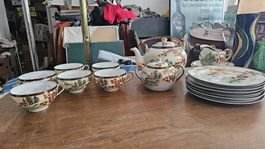 Japanisches Vintage Teeservice  Porzellan mit Golddekor