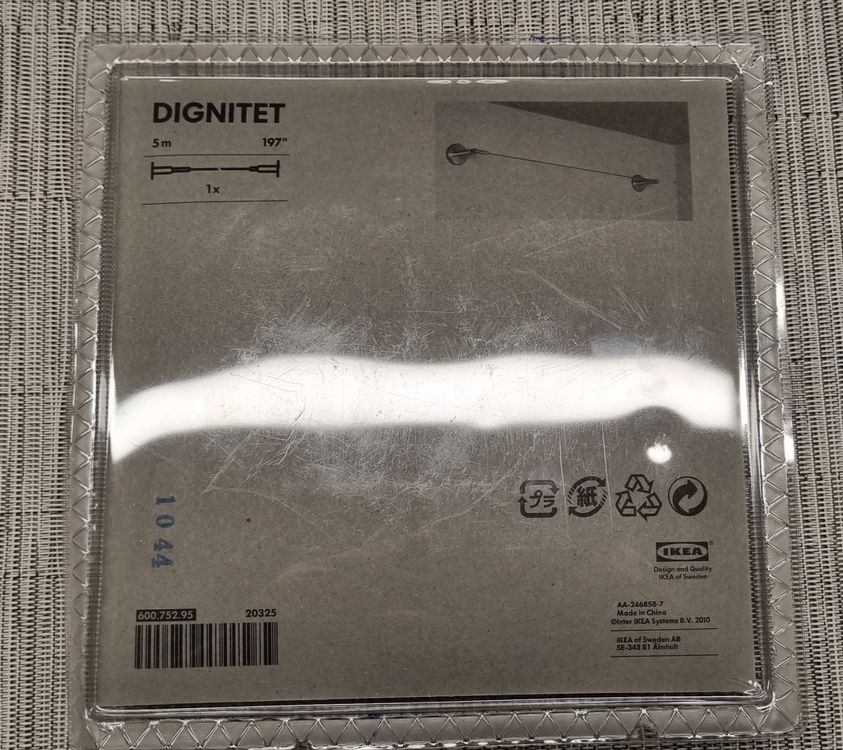 Ikea Dignitet Set - Stahlseil zur Befestigung von Gardinen (Neu und ...
