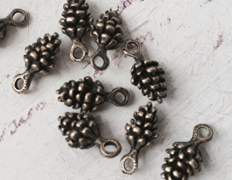 Miniblings Tannenzapfen Ohrringe | Bronze 12mm | Handmade In Berlin