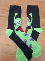 Lustige Socken mit Alien Motiv, Grösse 39-42, Top Zustand!