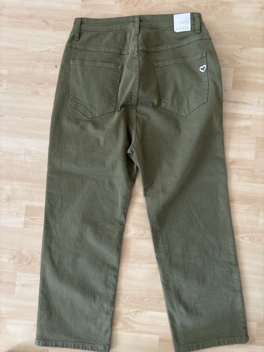 Please Jeans Pantaloni: Please Khaki Hose im Culottes Stil! – Usato da langenthal venduto da rundholz7 4