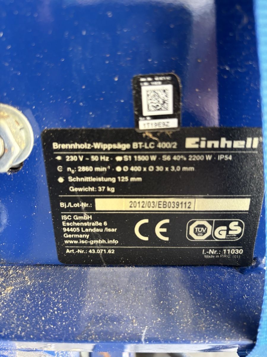 Einhell Sägen: Brennholz Wippsäge – Gebraucht aus Pfaffnau von sonnenbulme 1