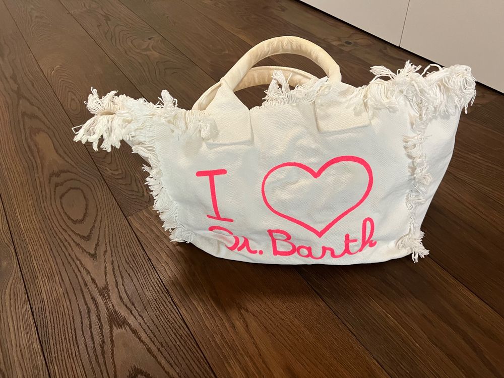 Econanos Hellobags2019 Strandtasche – 23 Cm, Weiß, 100% Baumwolle, Mit Reißverschluss, Handgelenkgriff