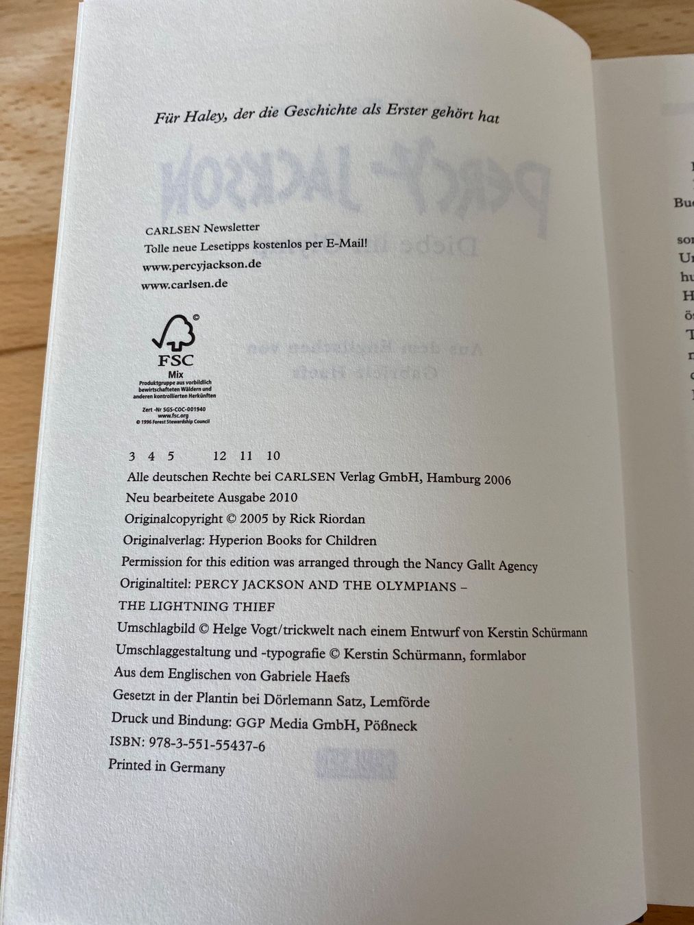 Bücher: Percy Jackson/Diebe im Olymp - Rick Riordan – Gebraucht aus Schwarzenburg von Michellu 4