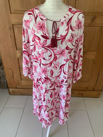 Tunika/Kleid pink weiss Gr. 46