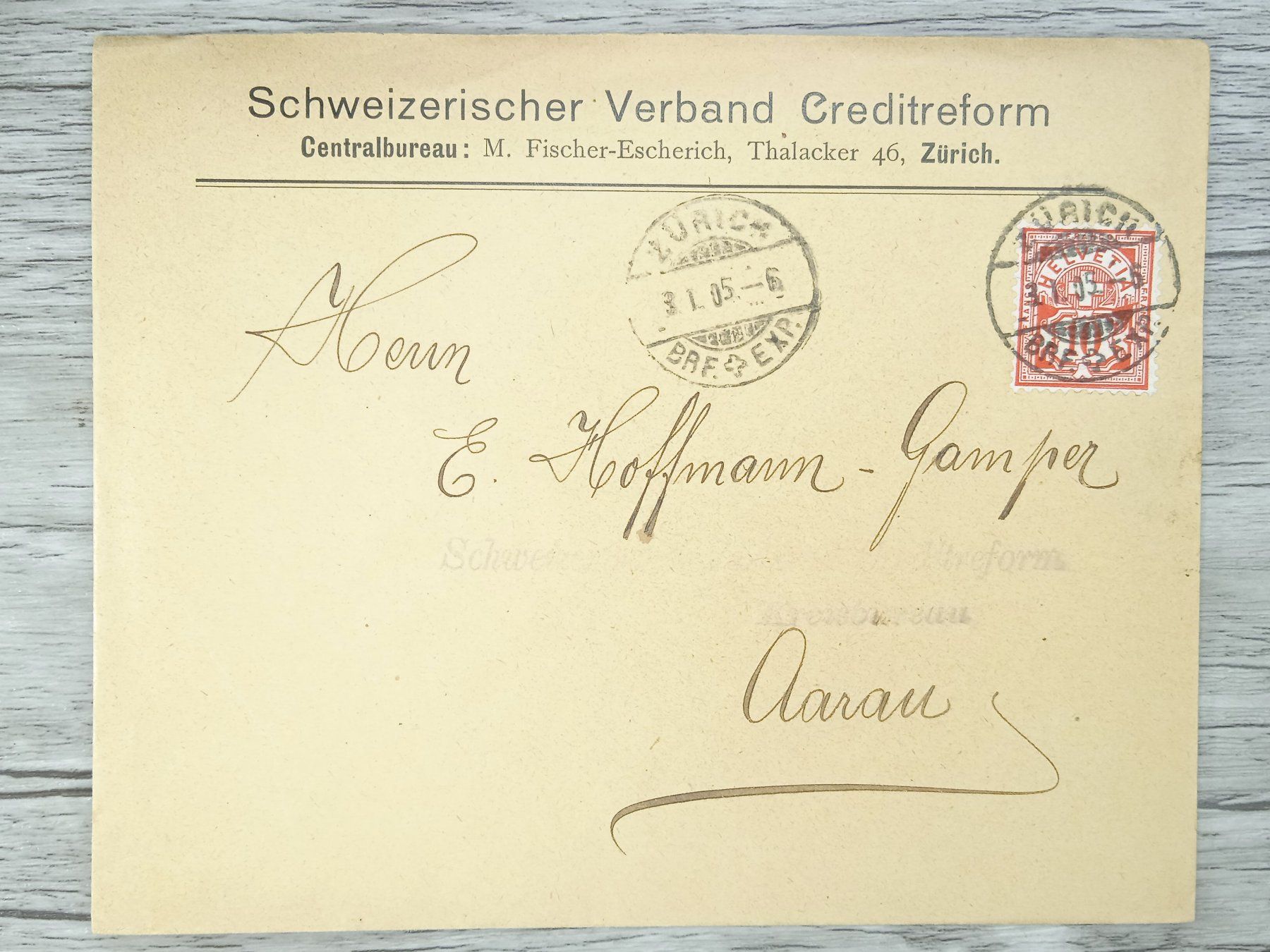 Tutti i francobolli: TR72 Enveloppe + Timbre Suisse 1905 – Usato da Cousset venduto da Patrick_Collections