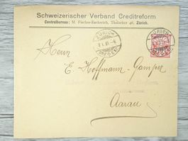 TR72 Enveloppe + Timbre Suisse 1905