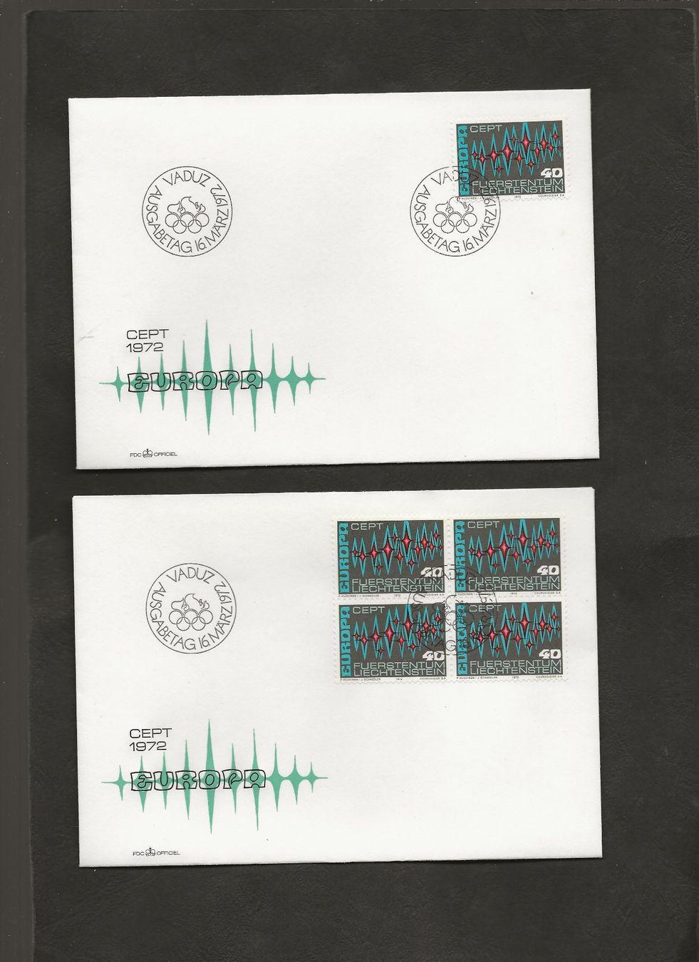 Tutti i francobolli: 11 FDC Liechtenstein 1972 1987 1988 – Usato da Au ZH venduto da xelagreb01 2