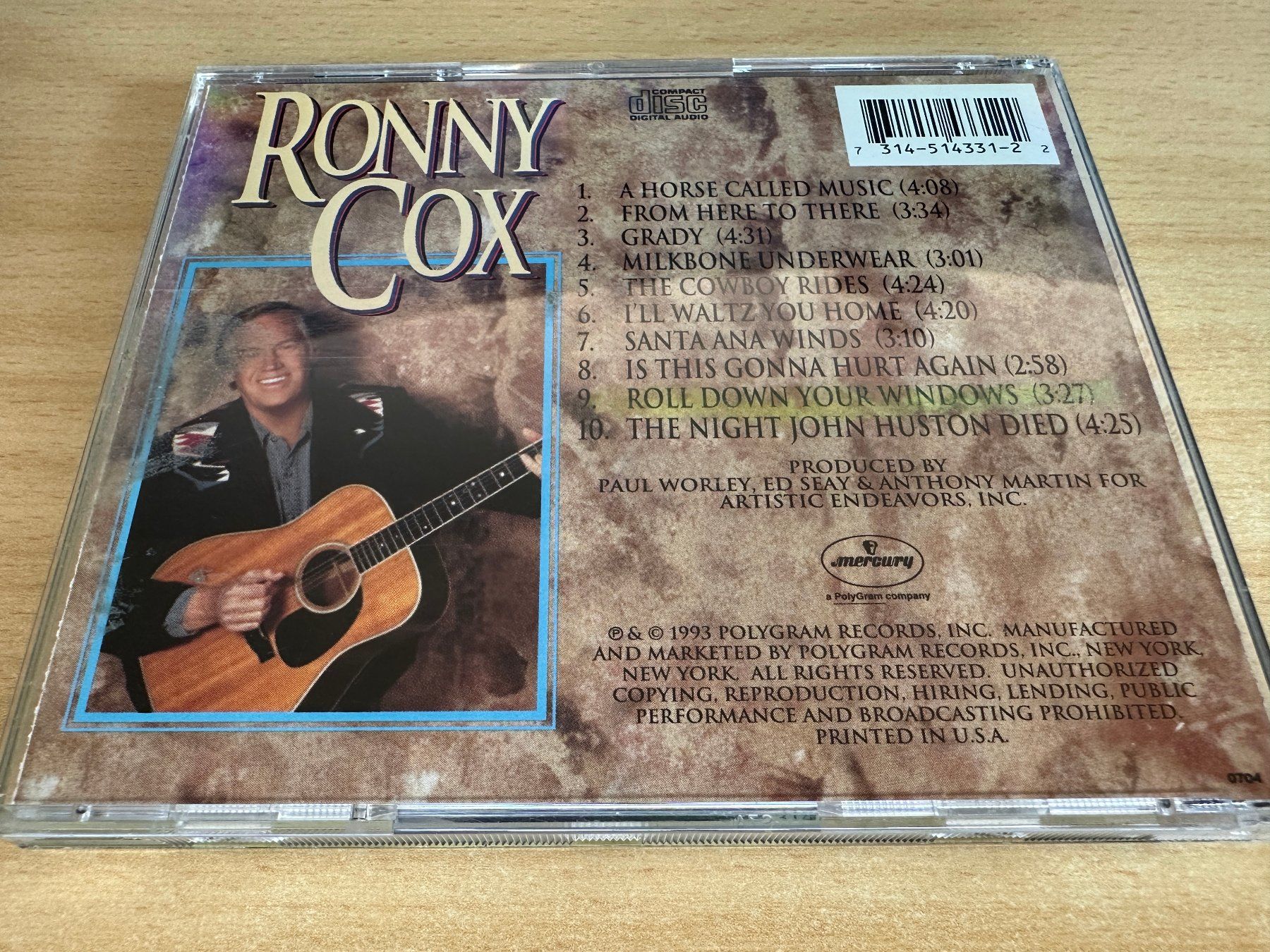CDs: Ronny Cox – Ronny Cox – Gebraucht aus Rikon im Tösstal von Alpenmutz 1