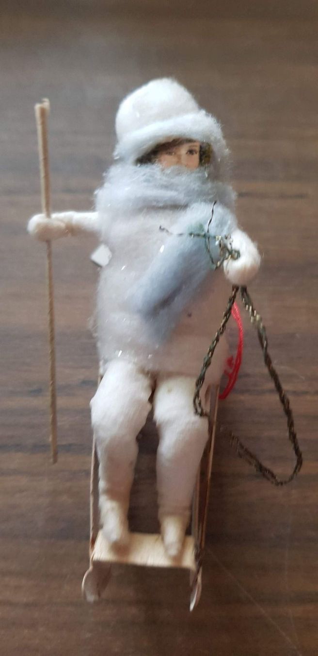 Tutte le decorazioni: Weihnachtsschmuck antik Watte Schlitten – Usato da Mörschwil venduto da antiksalon 6