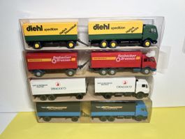 Wiking 4x MB Fernlastzüge in 1/87