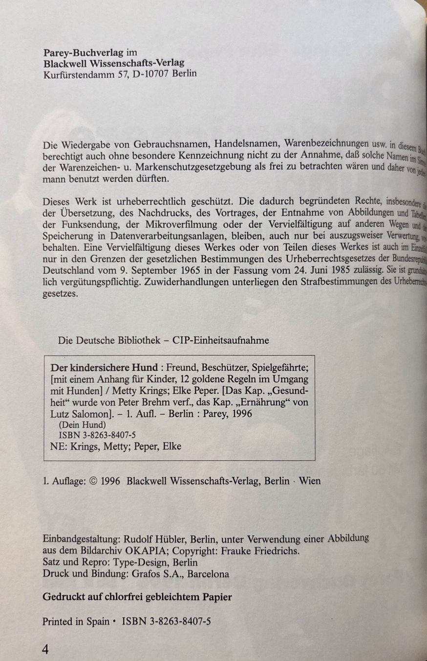 Libri: Der kindersichere Hund – Nuovo (secondo la descrizione) da Sarnen venduto da Livres 2