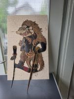 Schattenpuppe Bali traditionell handgefertigt antiker Zustan