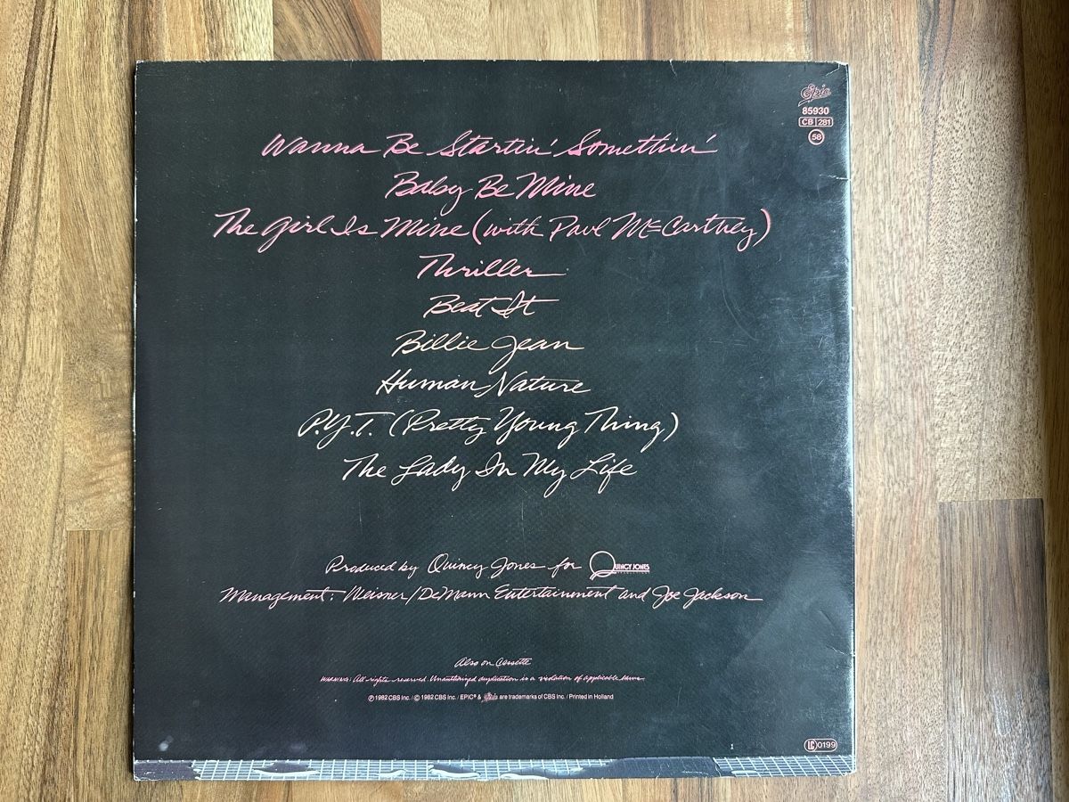 Dischi in vinile: Michael Jackson Thriller Vinyl - Rare! – Usato da Chapelle (Glâne) venduto da DrRoach 2