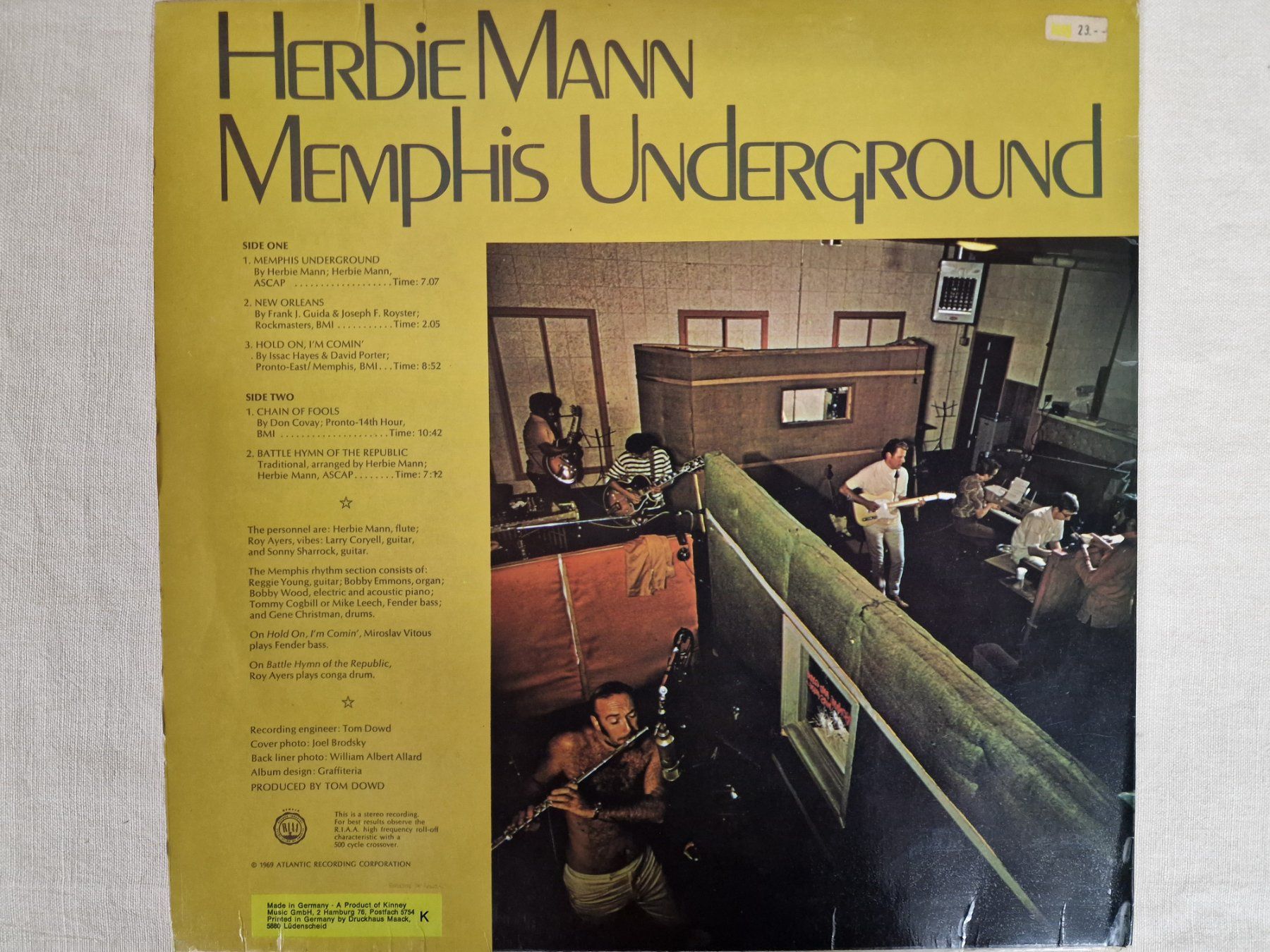 Dischi in vinile: Herbie Mann LP – Memphis Underground – Usato da Root venduto da atelier22 1