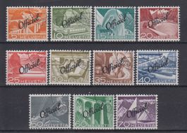 Verwaltungsmarken 1950: Kat. 65-75 - Fr. 160.--
