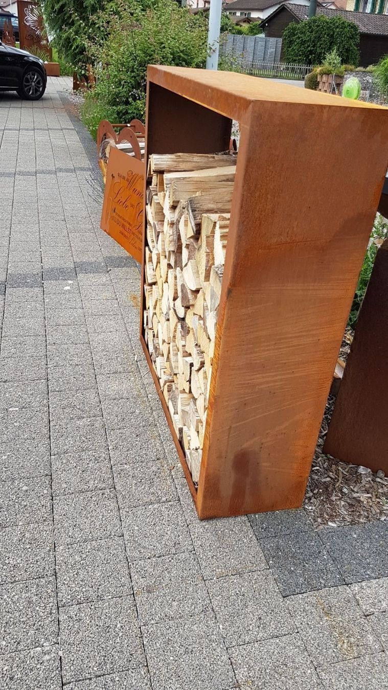Regale: Edelrost Holzgestellt – Neu und originalverpackt aus Gerlafingen von ofenhaus_linder 1