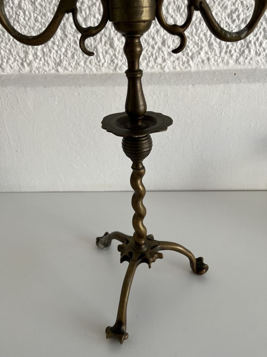 Tutte le decorazioni: alter, grosser, zweiflammiger Kerzenständer / Messing – Usato da Wetzikon ZH venduto da seli03 2