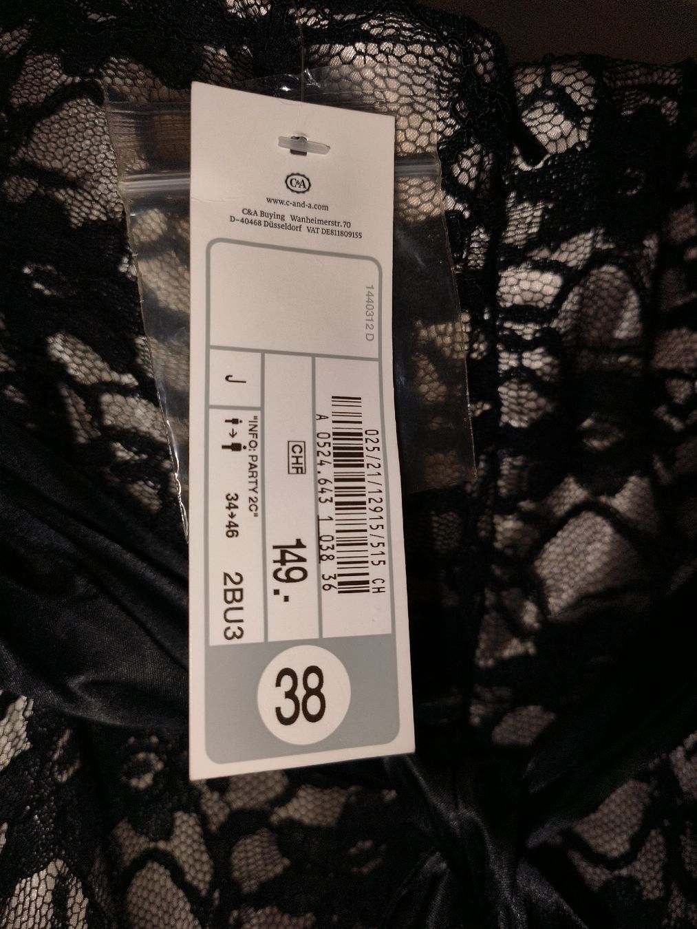 Vestiti: Schönes, elegantes Kleid Grösse 38, neu! – Nuovo (secondo la descrizione) da Birmenstorf AG venduto da Binastina 2