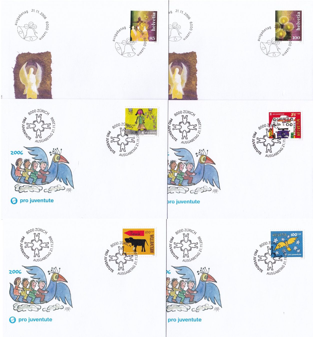 Tutti i francobolli: 56 Stk. CH FDCs, 2006 & 2007 – Usato da Münchwilen AG venduto da Nesar 3