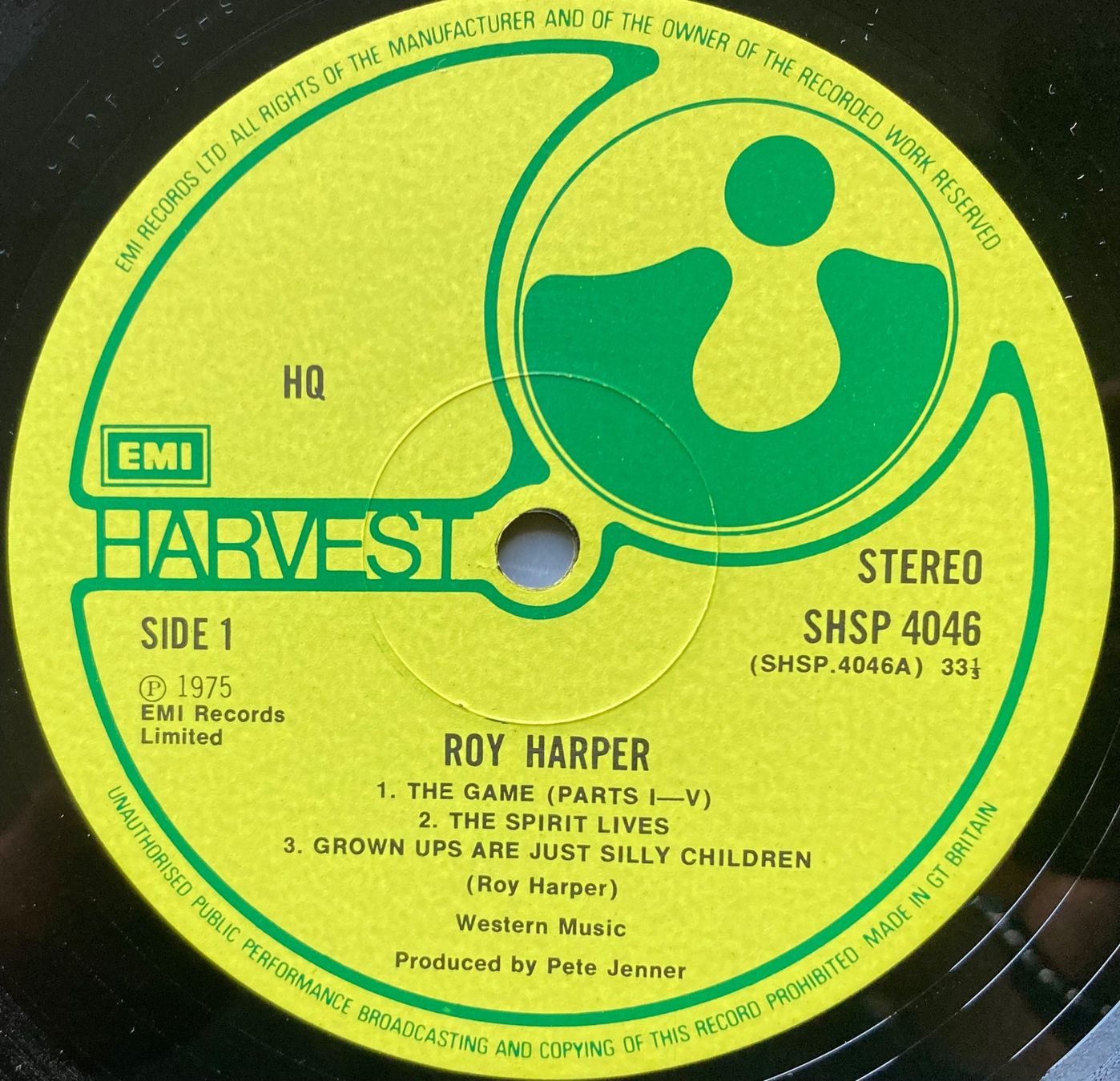 Dischi in vinile: ROY HARPER - HQ – Usato da Poliez-Pittet venduto da Newtown-Records 3