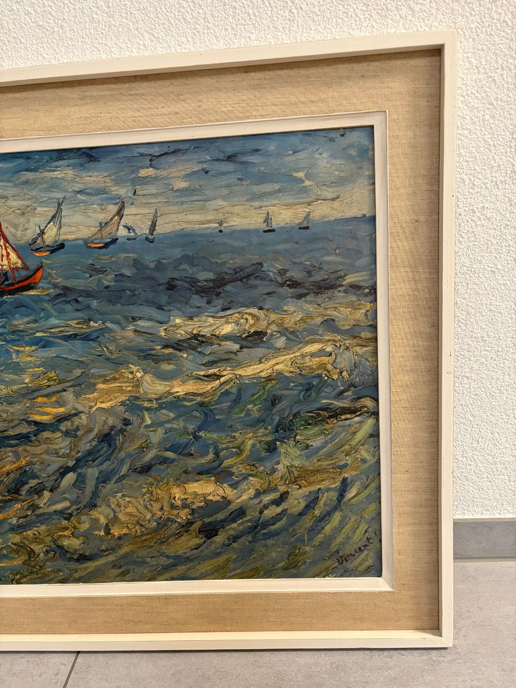 Tableaux: 74.5x62.5/ Van Gogh / Kunstdruck Segelboote Bilderrahmen – D'occasion à Ottenbach par TimelessEmotions. 5