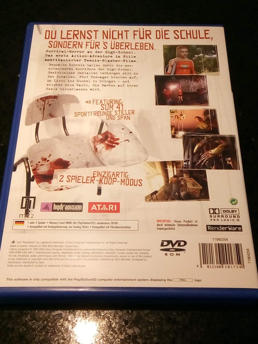 Spiele: Obscure - Survival Horror Klassiker! Ps2 – Gebraucht aus Pfungen von Himbogame 2