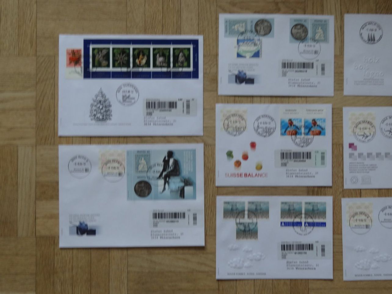 Tutti i francobolli: Timbres   Lot  (B)  11x   2004   Recommandé – Usato da Romanel-sur-Lausanne venduto da Swift13 1