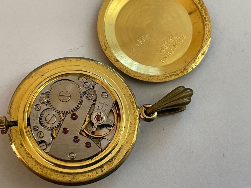Montre-pendentif Chandler #3041 - Quartz Plaqué Or - Neuf Avec étiquettes Et Boîte
