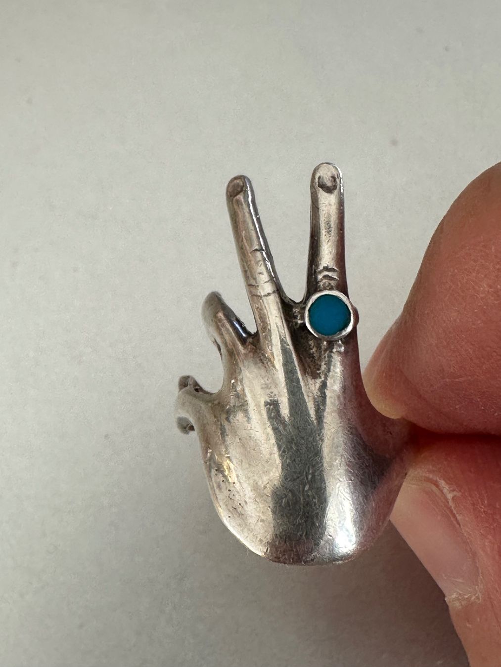 Anelli: Vintage 925er Silber Ring mit Türkis : 56 – Usato da Onex venduto da Antiqueshow 2