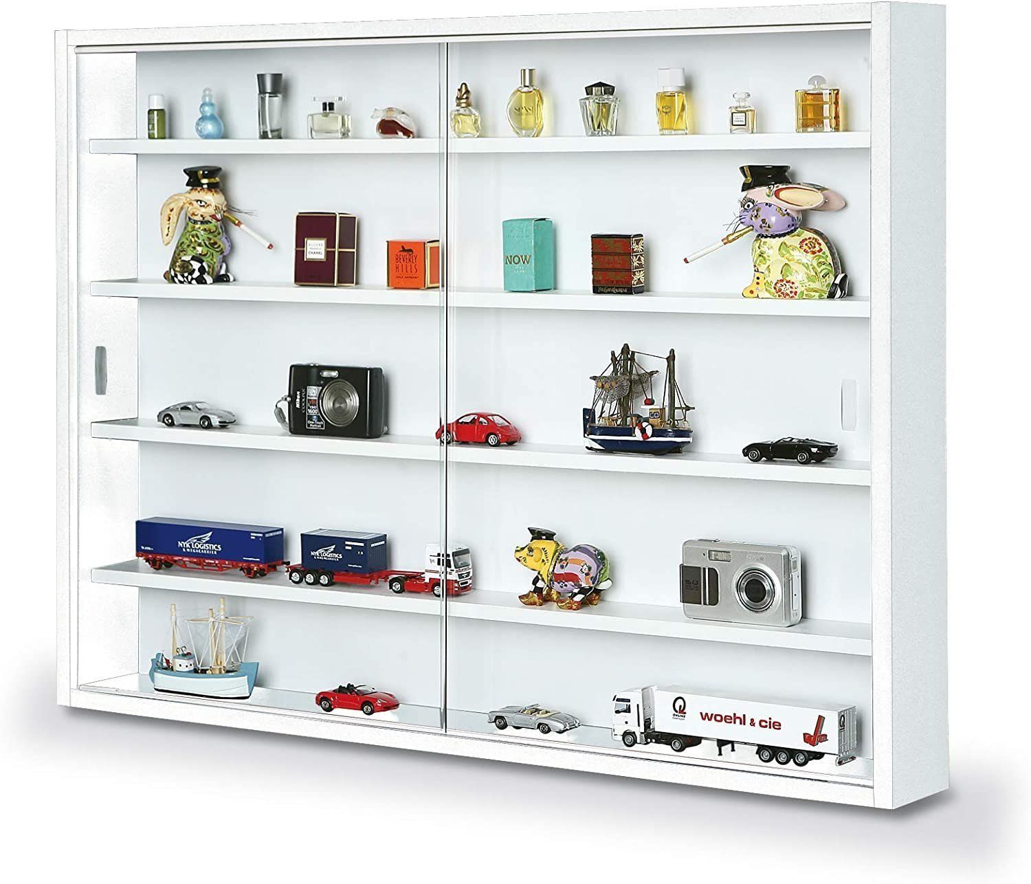 Vitrines: Wandvitrine Sammlervitrine Hängevitrine Beleuchtung Glas – Neuf avec emballage d'origine à Genève par Top-Trend 1