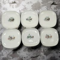 Lot de 6 assiettes Langenthal en porcelaine modèle Air-India