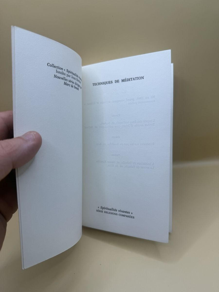 Bücher: Techniques méditation éveil Marc de Smedt 1983 – Gebraucht aus Genève von sho_67qj 3