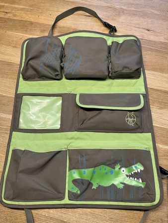 Autoorganizer Lässig grün mit Krokodil (Autositzschutz)