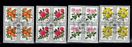 1 Satz Viererblöcke  Schweiz mit Erstagsstempel 1977