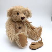 Gemma Bears Künstlerbär mit Strickhandschuhen beweglich 25cm