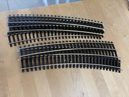 Modellbahn Spur 0, 8 x LENZ Bogengleise, neu, ungebraucht