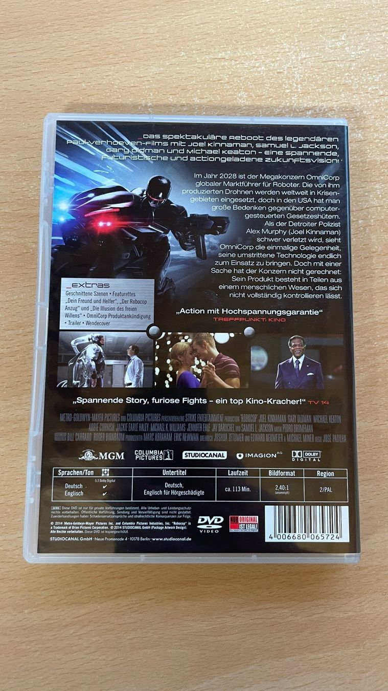Tutti i DVDs: ROBOCOP – Usato da Glattfelden venduto da cybermaxx 1