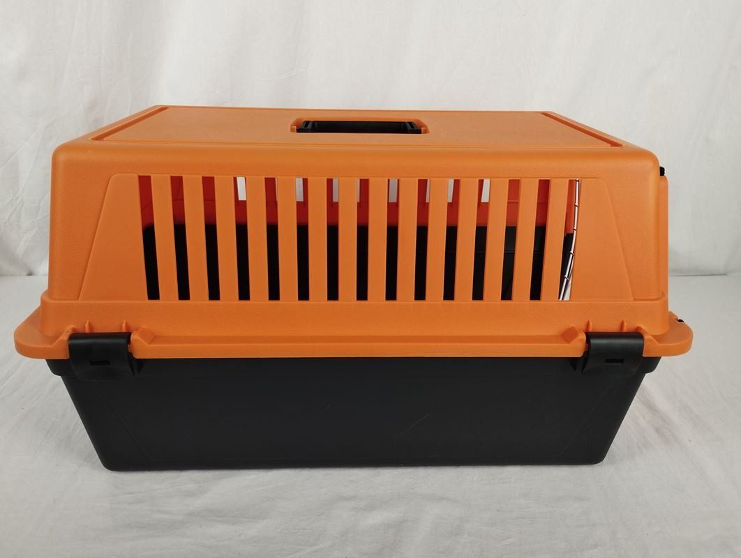 Ferplast Käfige, Transport & Sicherheit: FERPLAST Katzen-Transportbox schwarz/orange – Gebraucht aus Schübelbach von Restwert_Schubelbach 1