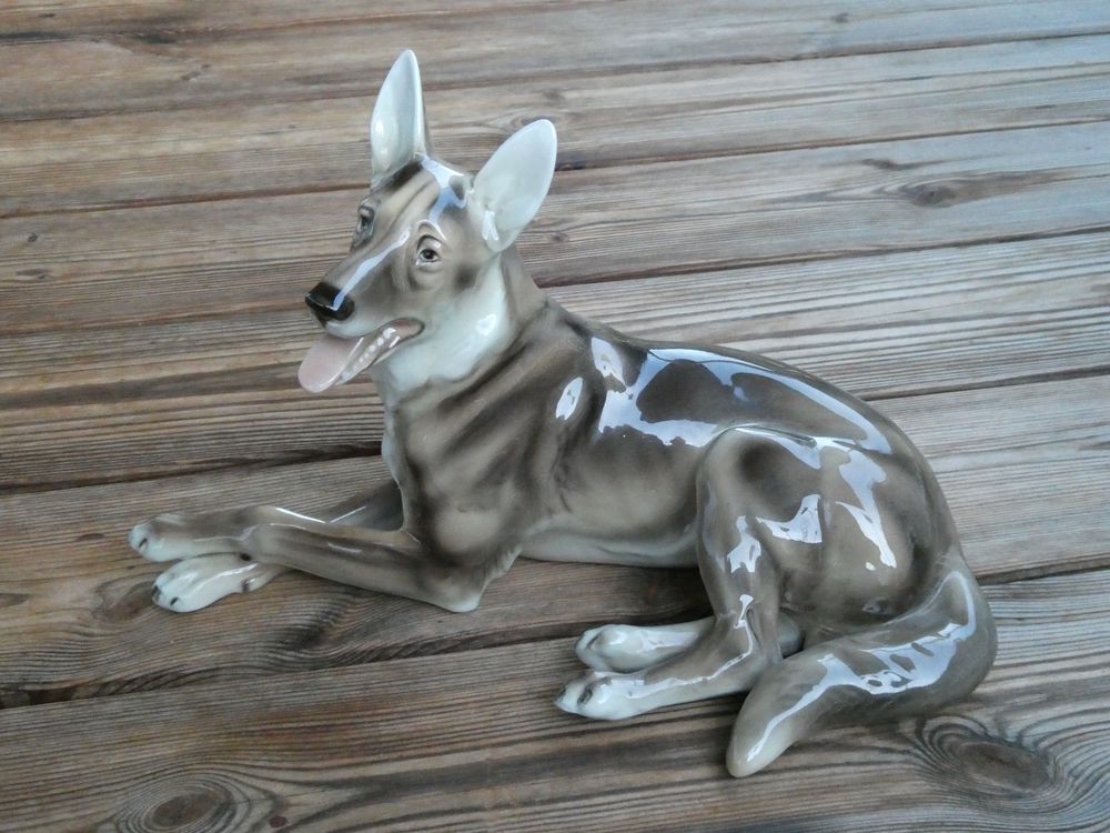 Realistische Schäferhund Figur - Deko Hund Aus Kunststoff 12cm