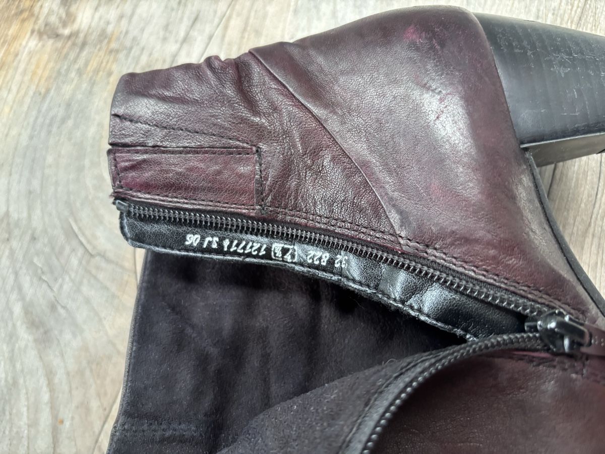 Gabor Damenschuhe: Gabor Stiefeletten Leder dunkelrot – Gebraucht aus Würenlos von Ashley24 3