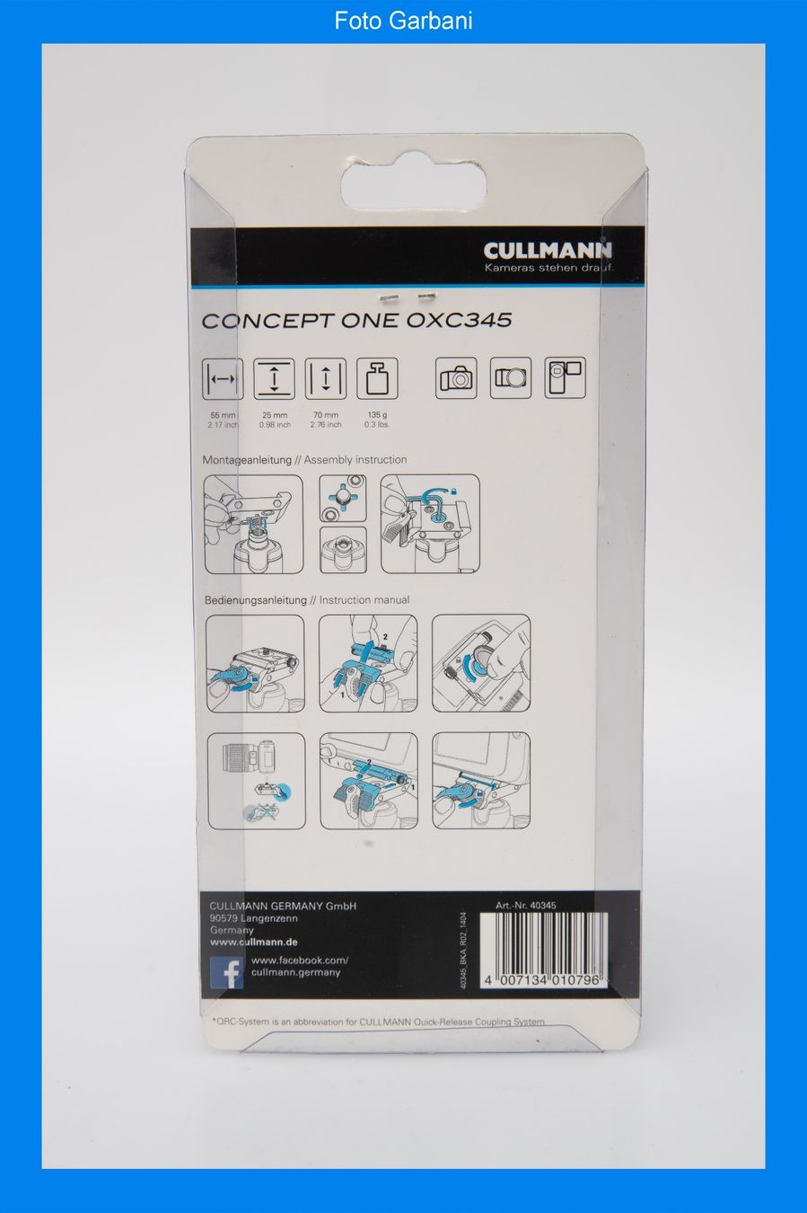 Cavalletti: Cullmann Concept One OXC345 – Nuovo e nell'imballaggio originale da Muralto venduto da FotoGarbani 1